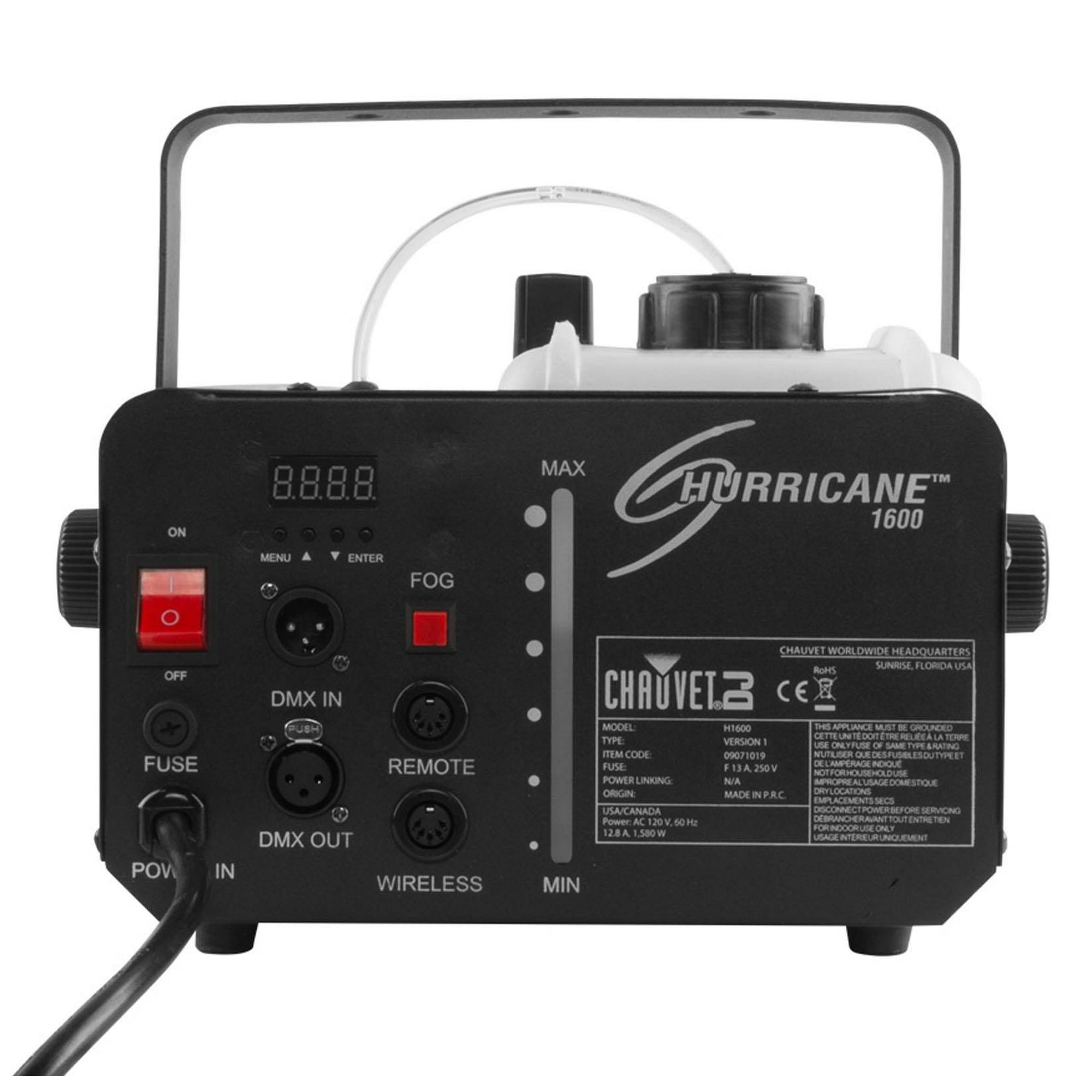 CHAUVET DJ Hurricane 1600 Pro Fog Smoke Machine w// Remotes H1600 Fog Fluid